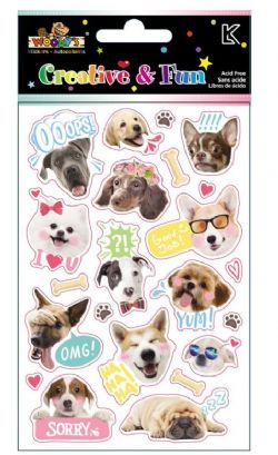 AUTOCOLLANTS EMOJIS CHIENS (ÉMOTICÔNES)